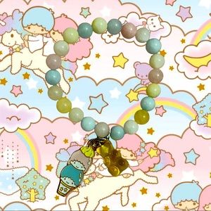 Sweet Morganite little twin stars bracelet 8mm